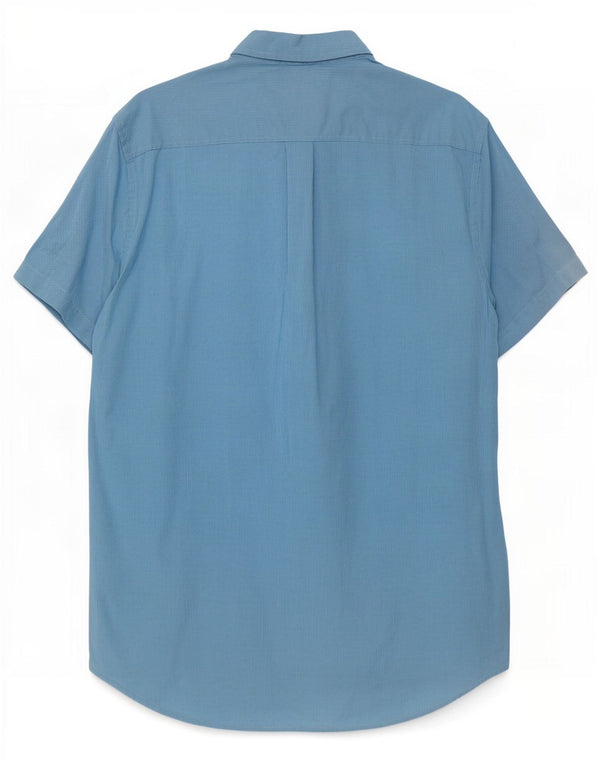 Superdry Camisa Regular Fit De Manga Corta De Algodón Con Pata De Gallo Azul Medio