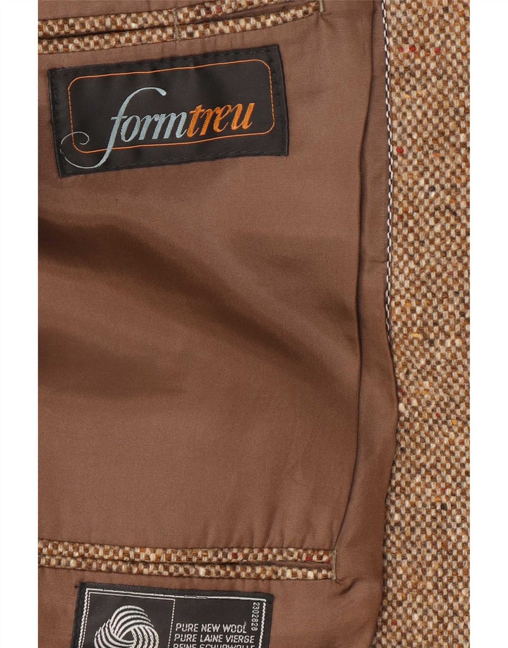Formtreu Chaqueta tipo blazer de 2 botones para hombre IT 52 XL Marrón Lana virgen