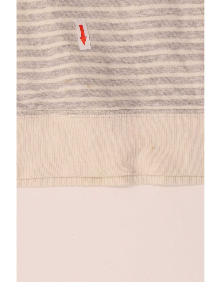 Joules Jersey con cuello vuelto para mujer, talla 42, color gris medio, a rayas
