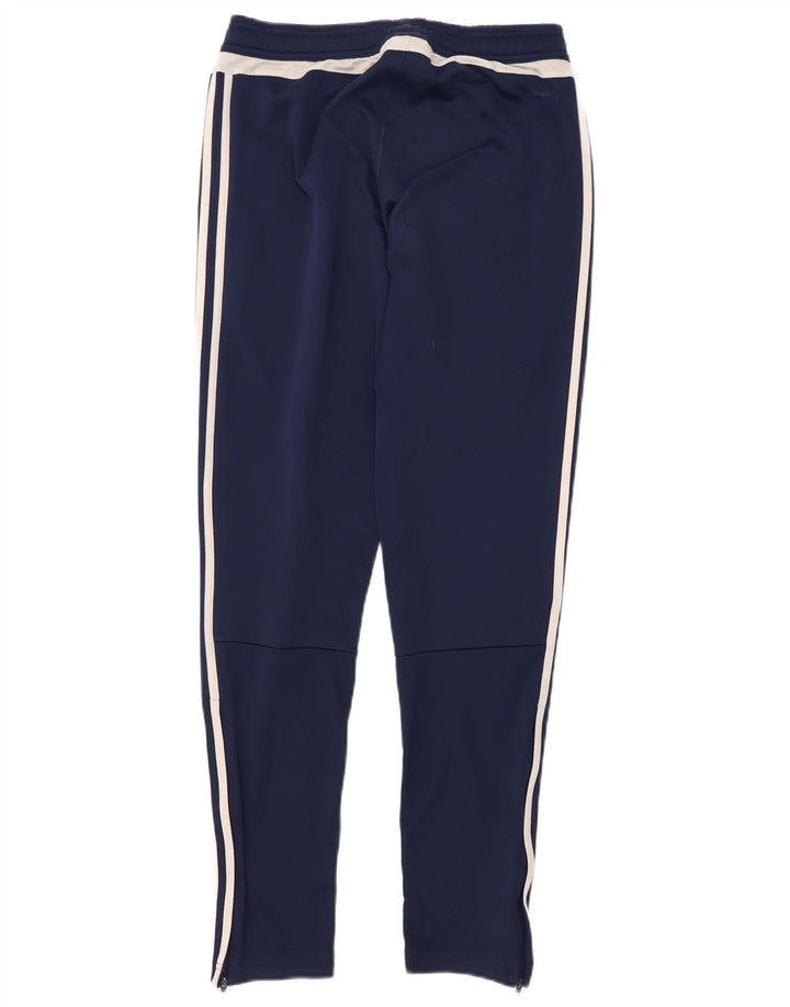 ADIDAS Mens Tracksuit Trousers Small  Navy Blue Colourblock Polyester