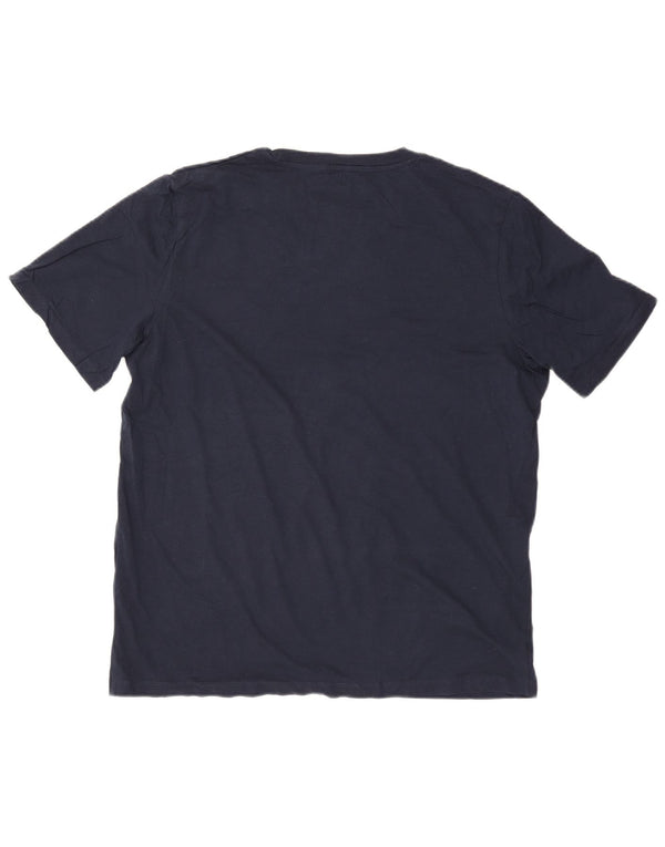 Jack & Jones Hombre Camiseta Gráfica Top XL Azul Marino Algodón