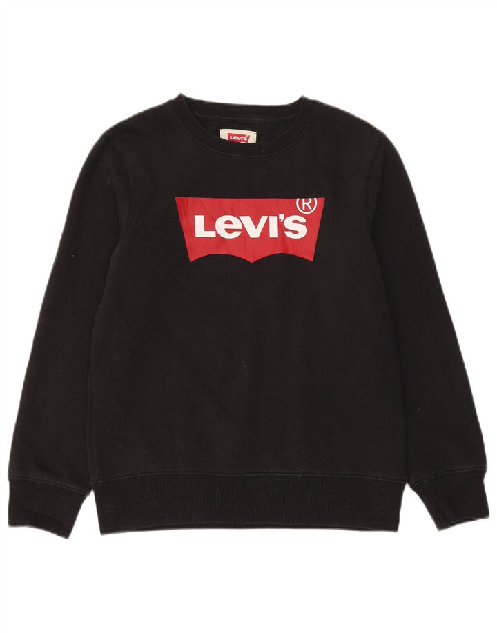 Levi's Sudadera con gráfico para niños 11-12 años Algodón negro