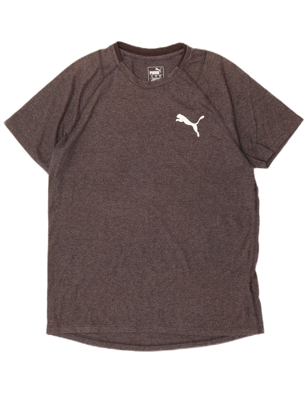 PUMA Camiseta gráfica para hombre Top de algodón moteado gris medio