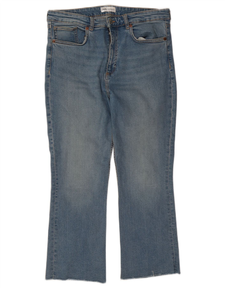 Vaqueros Zara Mujer Crop Bootcut EU 46 XL W36 L25 Azul