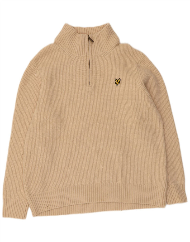 Lyle & Scott Jersey con Cuello y Cremallera para Hombre XL Beige