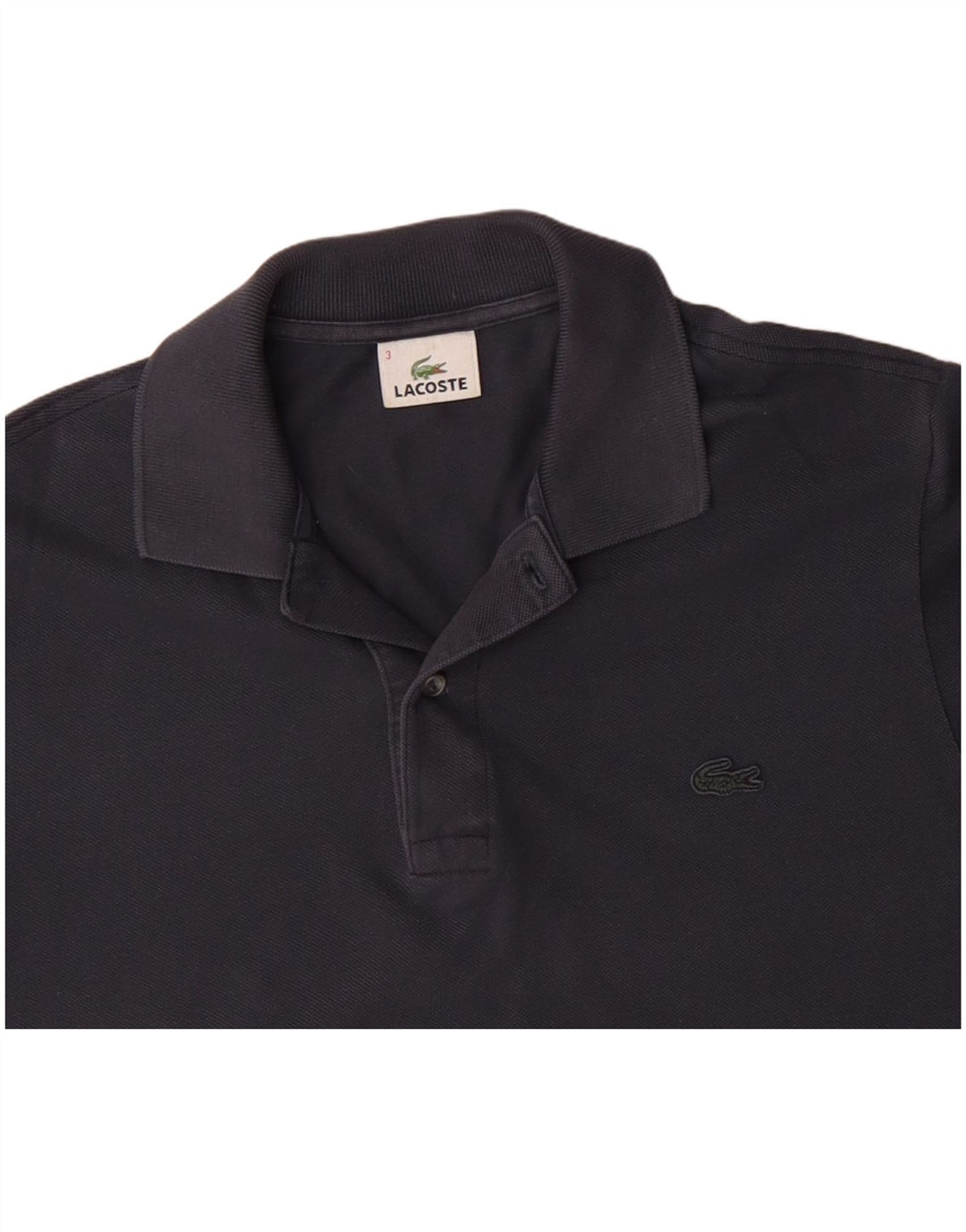 LACOSTE Polo para hombre talla 3 pequeño algodón gris