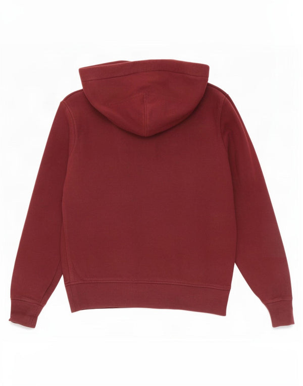 Jack Wills Sudadera con capucha gráfica para mujer UK 8 Small Borgoña Algodón