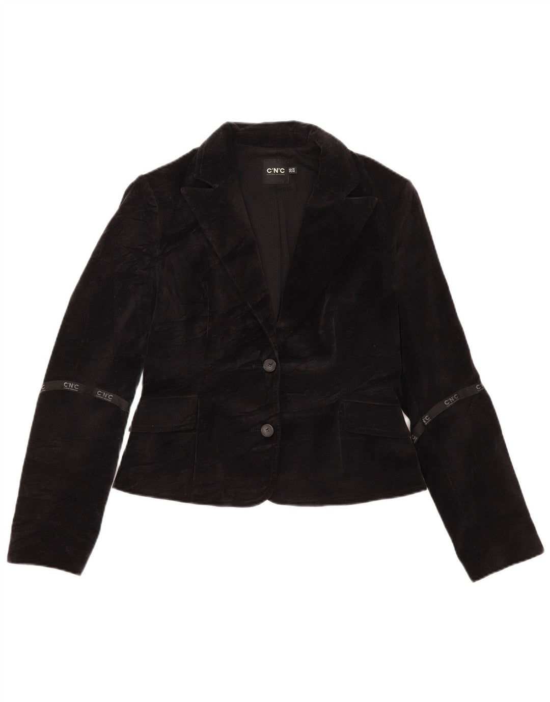 CNC Costume National - Chaqueta tipo blazer para mujer, 2 botones, IT 44, talla mediana, color negro