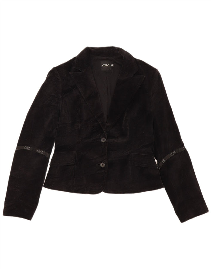 CNC Costume National - Chaqueta tipo blazer para mujer, 2 botones, IT 44, talla mediana, color negro