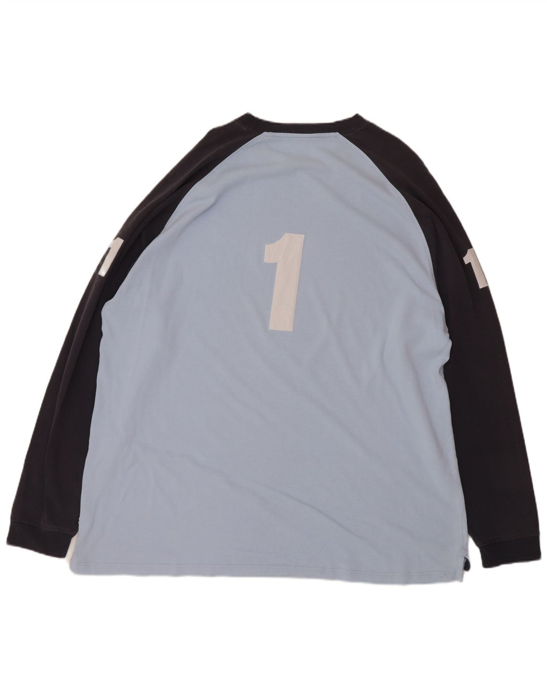 Hackett Mens Graphic Top Manga Larga 2XL Azul Colorblock Algodón