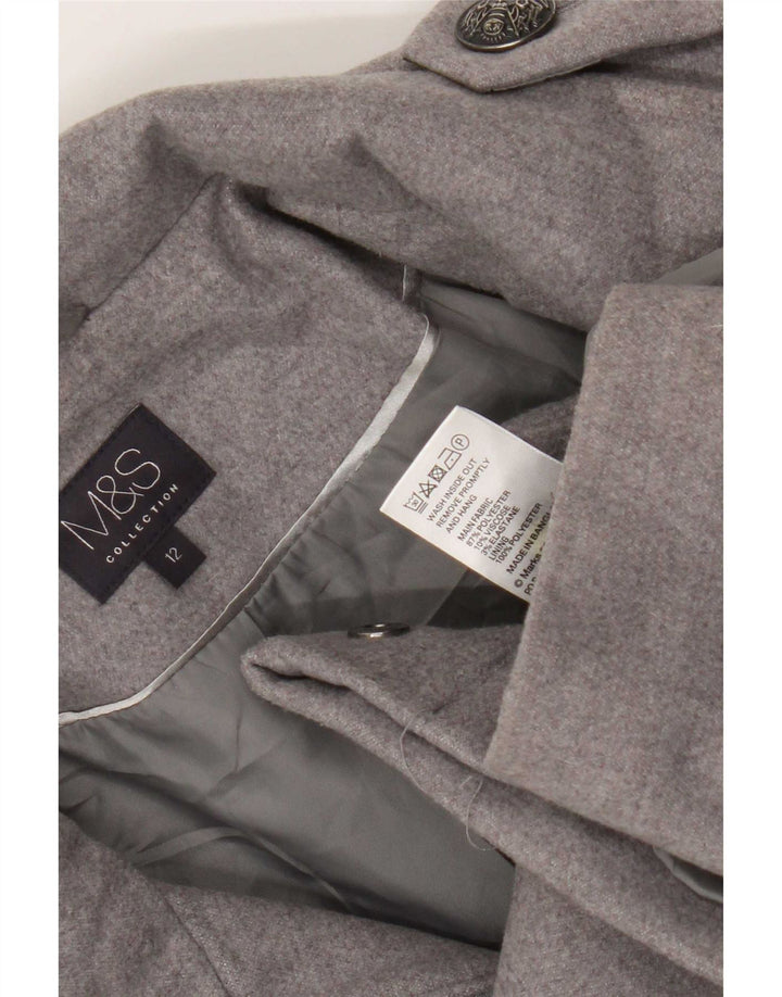 Marks & Spencer Chaqueta tipo blazer militar corta para mujer UK 40 Gris medio