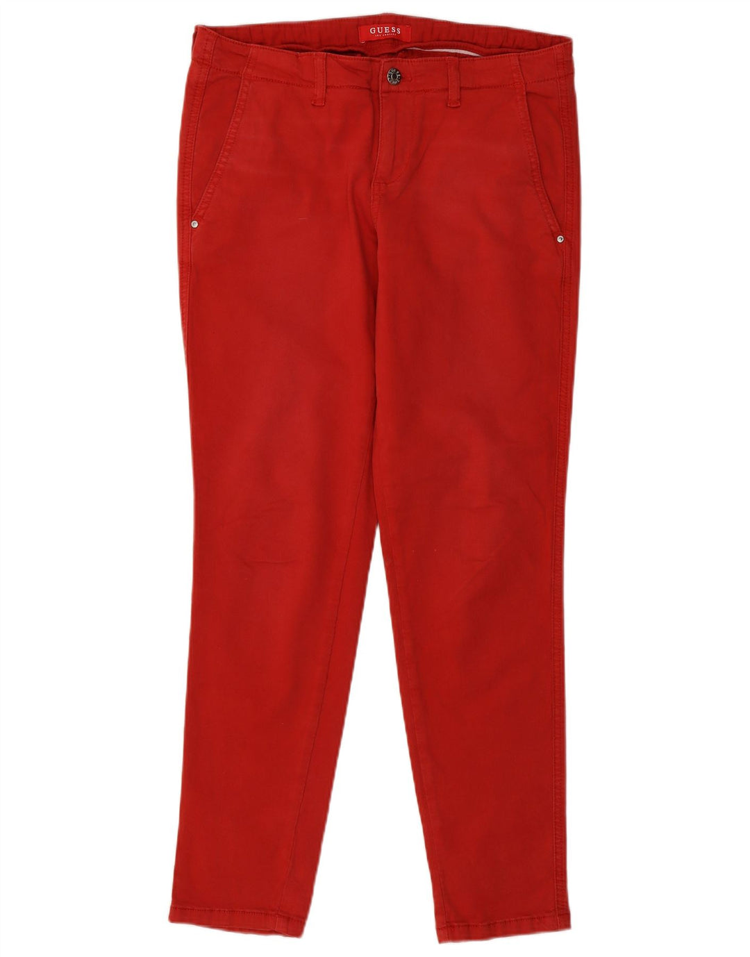 Guess Pantalón Chino Slim Mujer W32 L29 Rojo