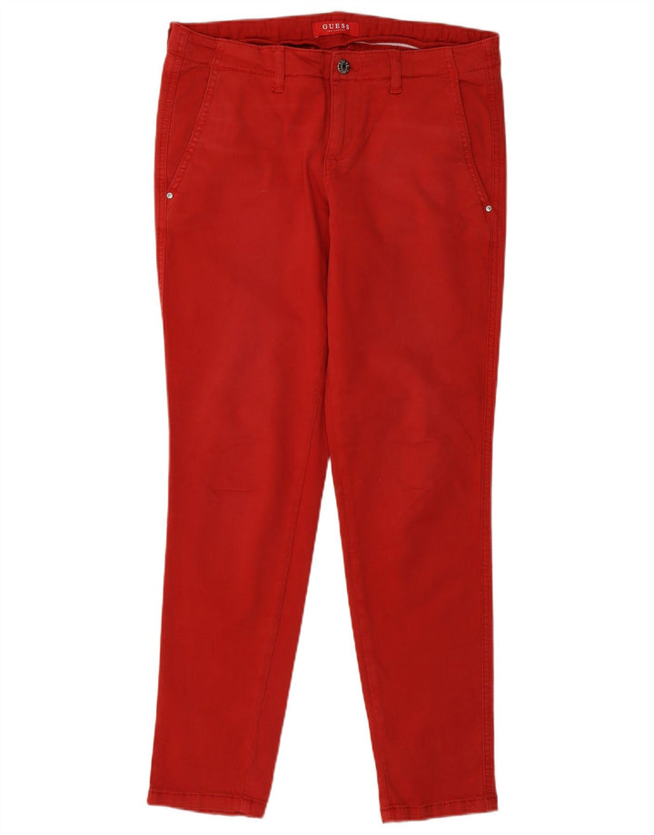 Guess Pantalón Chino Slim Mujer W32 L29 Rojo