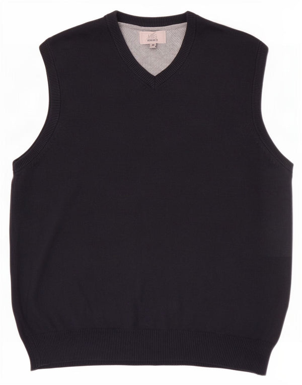 Marks & Spencer Camiseta sin mangas de ajuste regular para hombre Algodón azul marino mediano