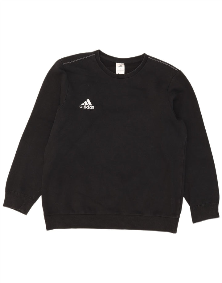 Adidas Hombre Sudadera Jumper Grande Negro Algodón