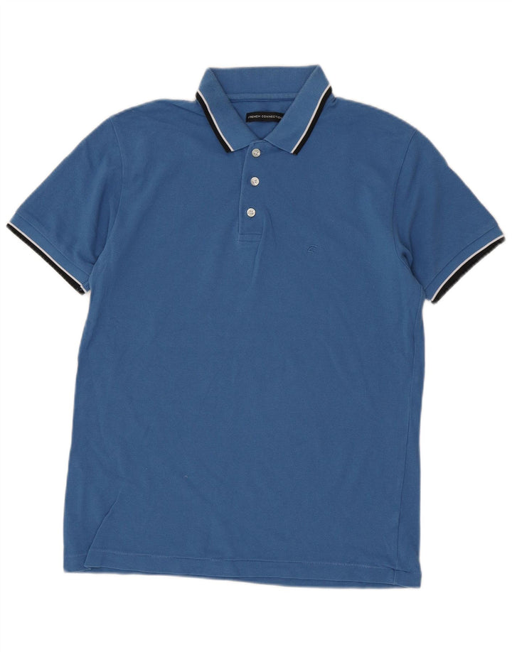 Polo de hombre de French Connection de algodón a rayas en azul medio