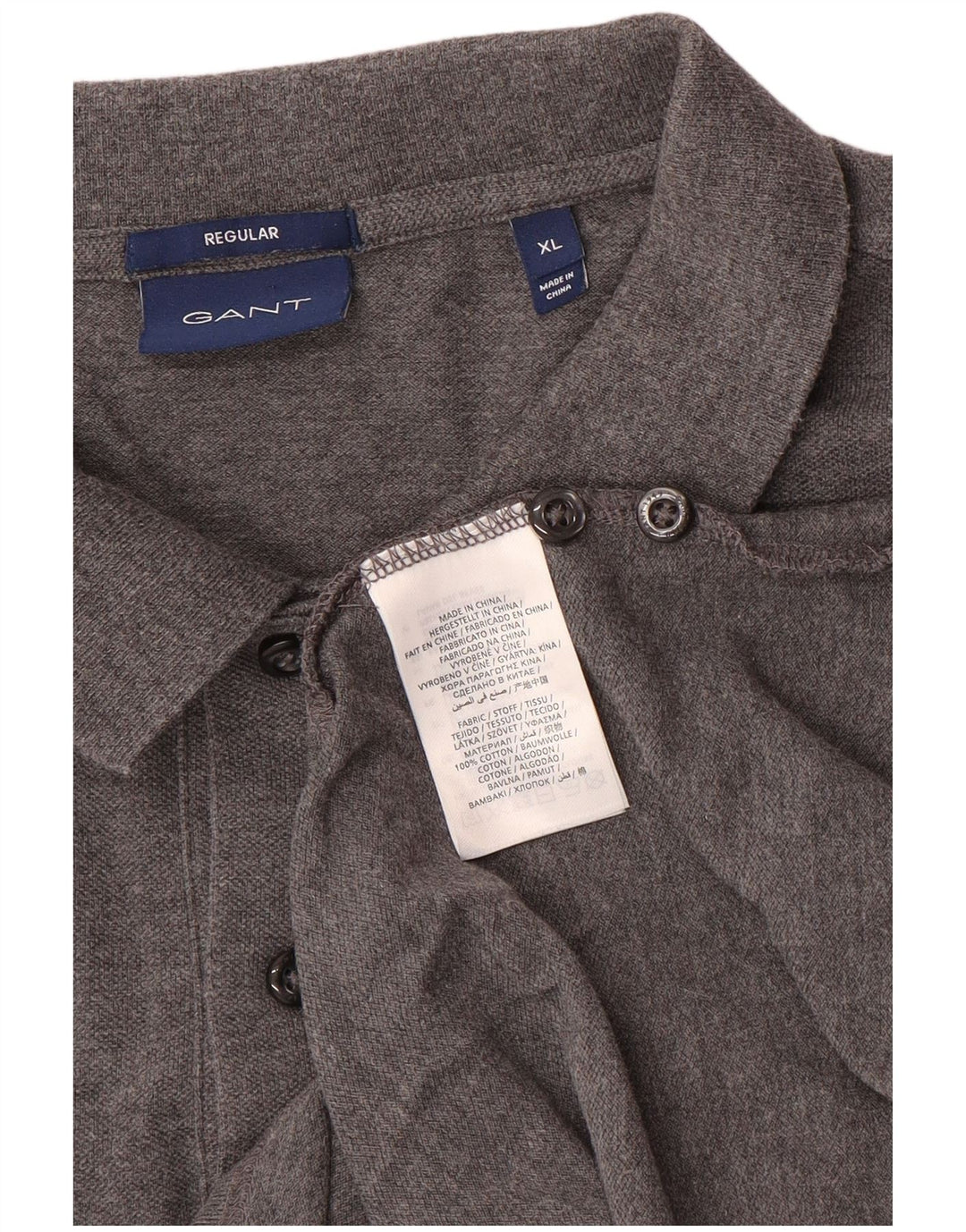 Gant Polo Regular Fit Hombre XL Algodón Gris