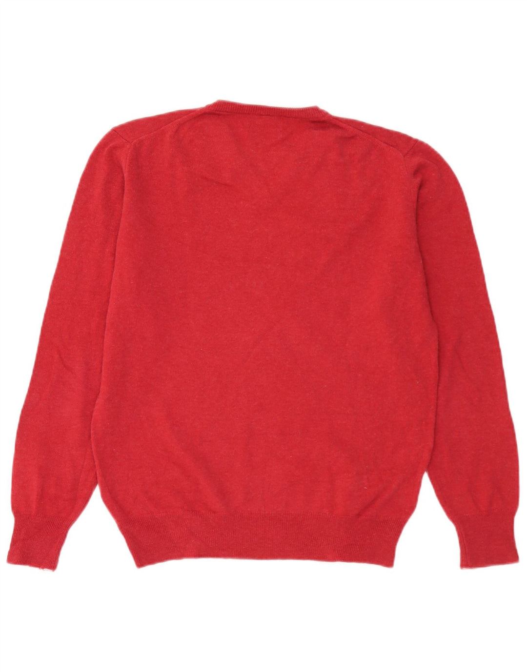 Jersey Massimo Dutti Hombre Cuello Pico Lana Roja Mediana