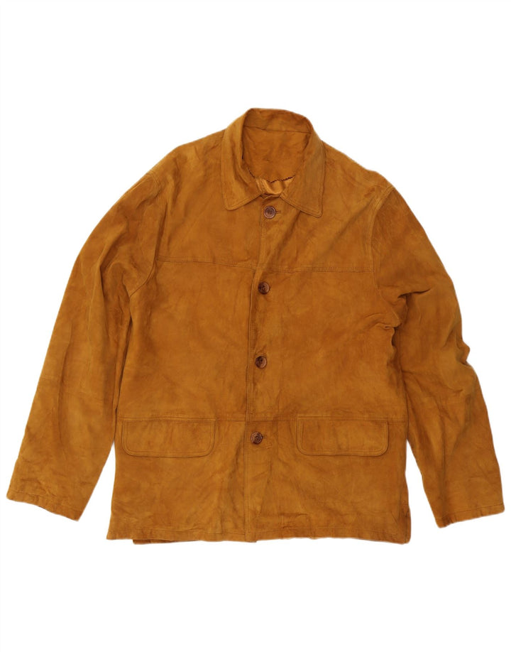 Chaqueta de ante vintage para hombre IT 52 XL Cuero beige