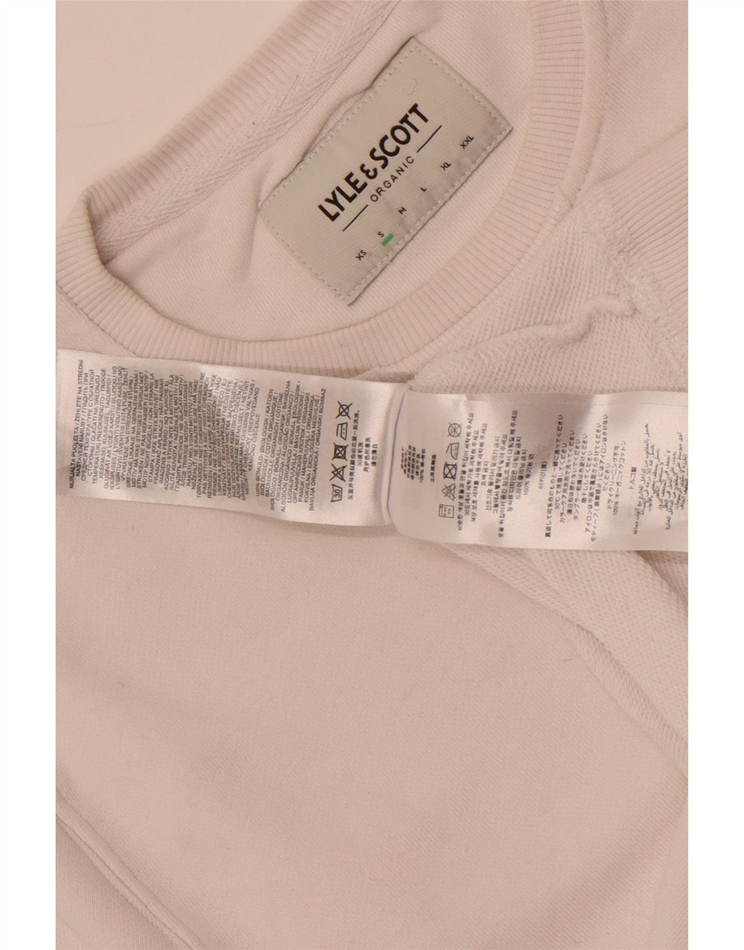 Lyle & Scott Hombre Sudadera Jumper Small Blanco Algodón