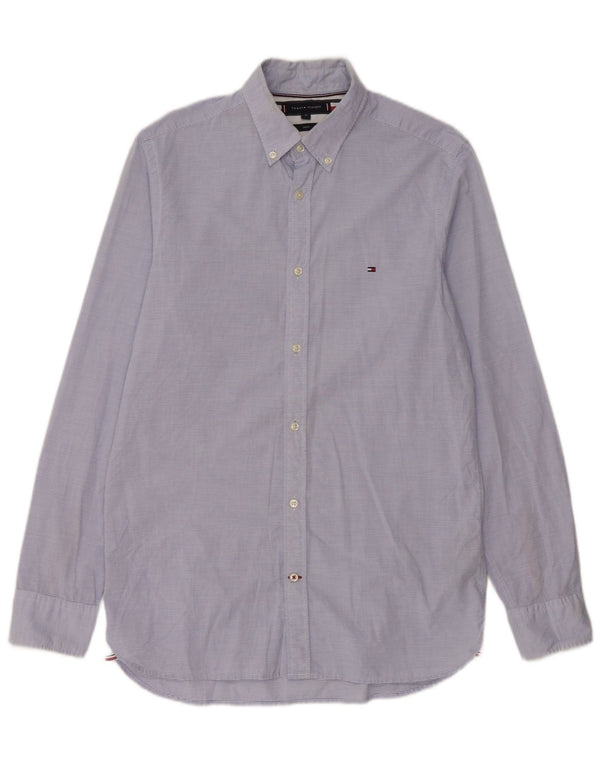 Tommy Hilfiger Camisa Slim Fit De Algodón A Rayas Azul Medio