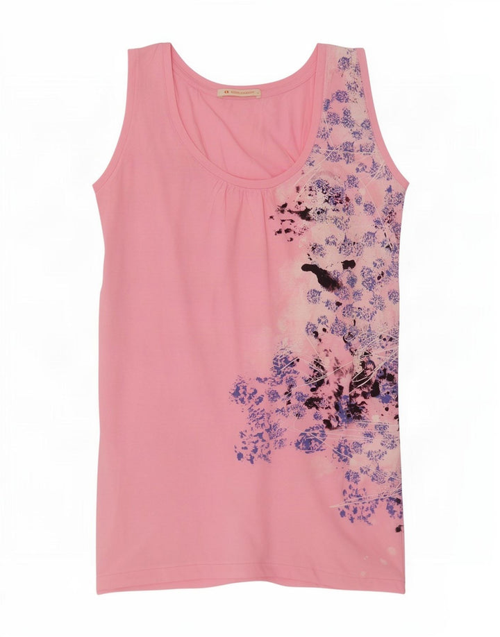 Hugo Boss Mujer Chaleco Top Reino Unido 12 Medio Rosa Floral