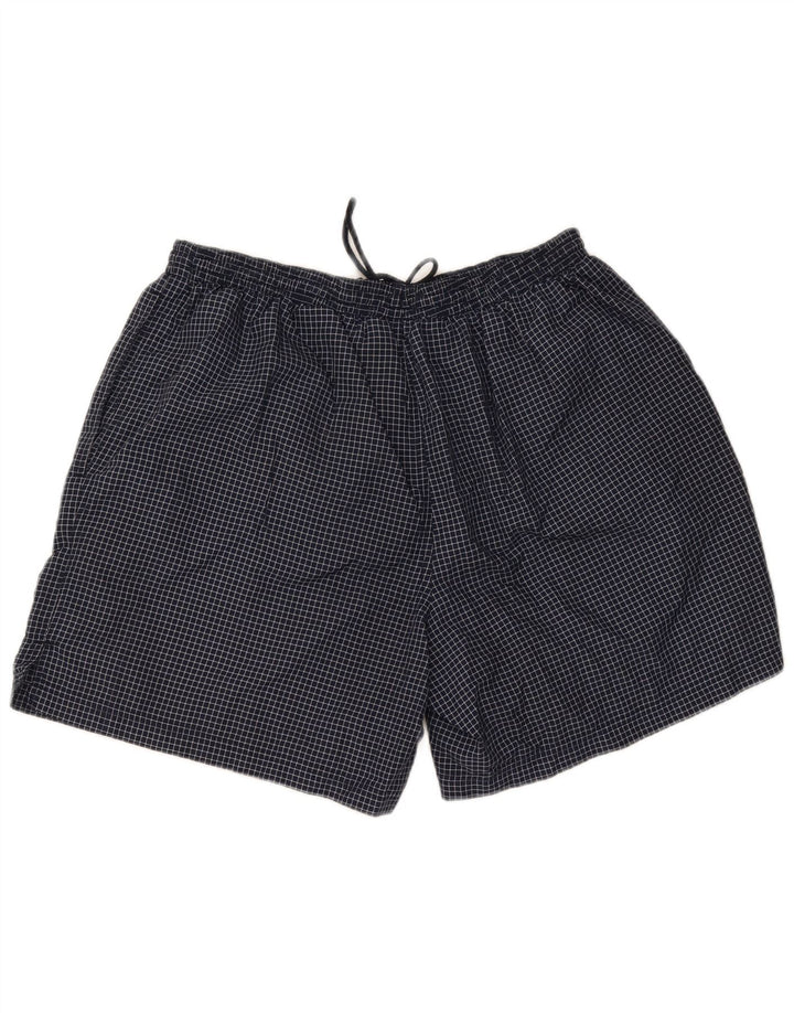 Umbro Pantalones cortos deportivos para hombre 2XL Azul marino Check Nylon