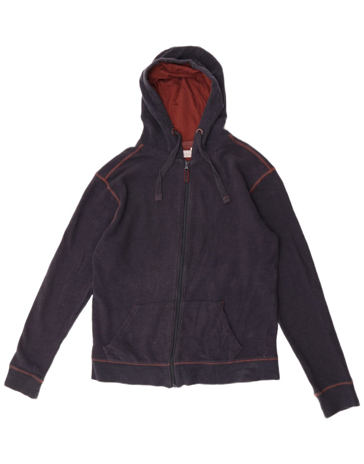 Mountain Warehouse Suéter con capucha y cremallera para hombre Algodón azul marino mediano