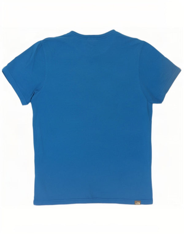 The North Face Camiseta gráfica para hombre Top Small Blue Cotton