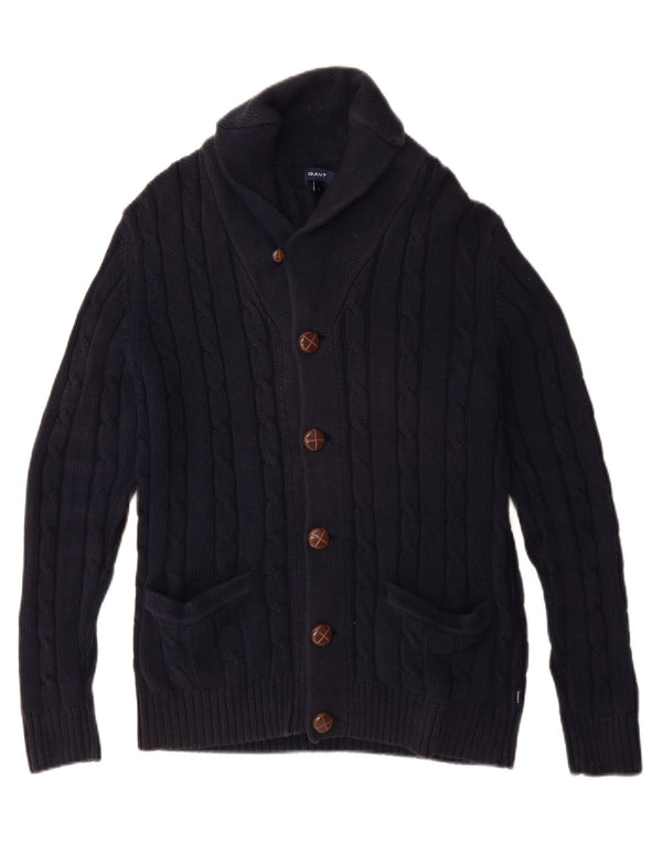 Gant - Cárdigan para hombre, talla grande, algodón azul marino