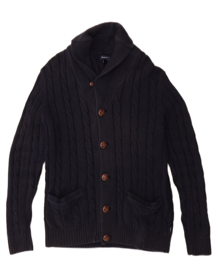 Gant - Cárdigan para hombre, talla grande, algodón azul marino