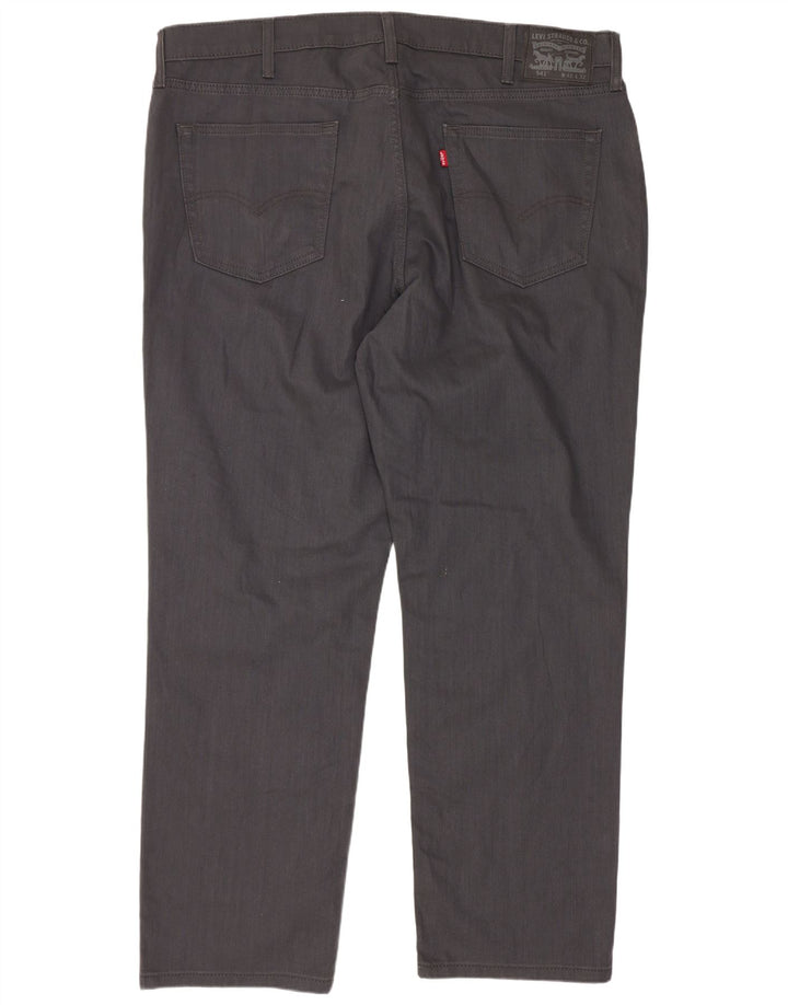 Levi's Hombre 541 Athletic Tapered Jeans W42 L32 Algodón Gris
