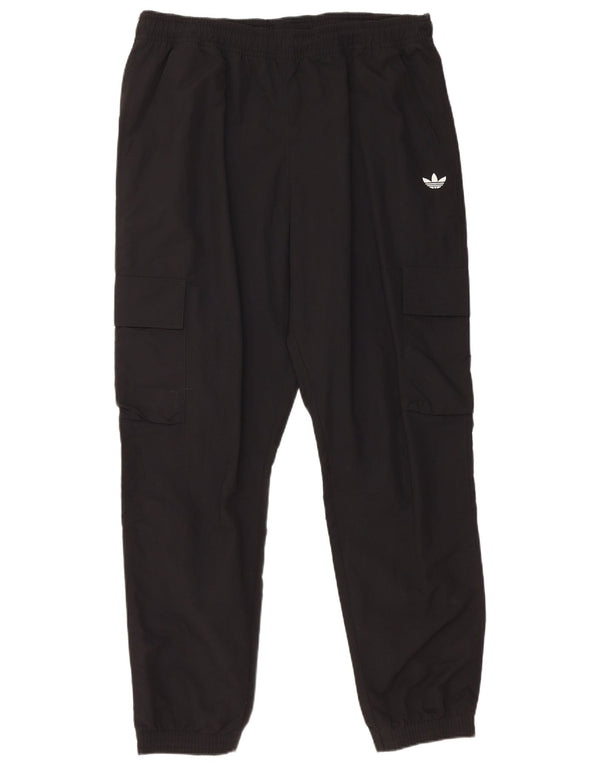 Adidas Hombre Cargo Chándal Pantalones Joggers XL Negro Poliéster