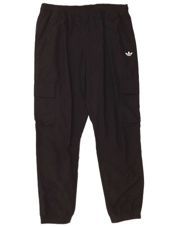Adidas Hombre Cargo Chándal Pantalones Joggers XL Negro Poliéster