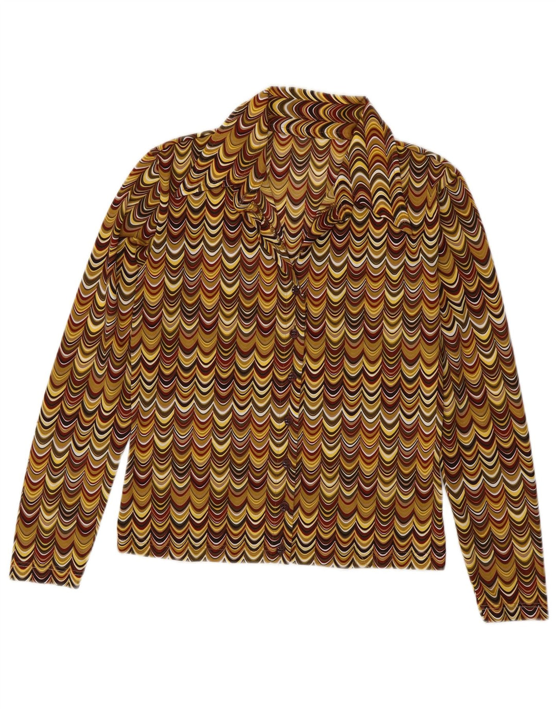 Blusa Vintage para Mujer Reino Unido 12 Mediana Multicolor Geométrica