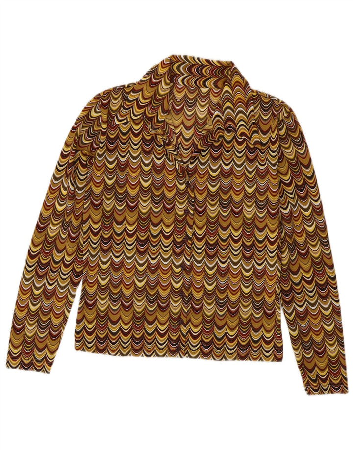 Blusa Vintage para Mujer Reino Unido 12 Mediana Multicolor Geométrica