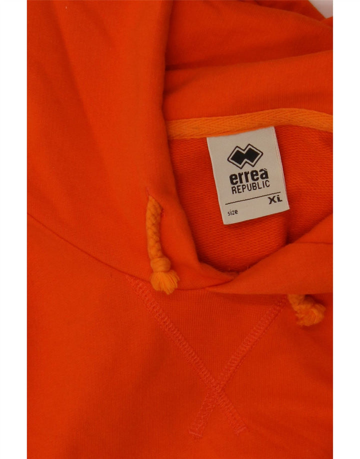 ERREA Sudadera con capucha gráfica para hombre XL Naranja Colorblock