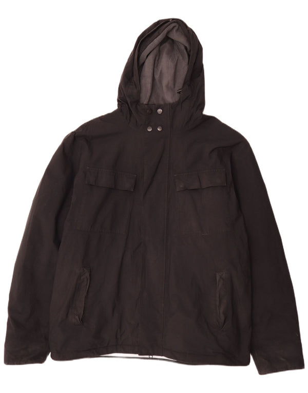 Henri Lloyd Chaqueta cortavientos con capucha para hombre UK 42 XL Nylon negro