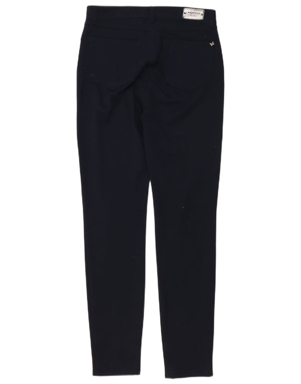 Max Mara Pantalones Chinos Slim para Mujer UK 6 XS W26 L30 Azul Marino Poliéster