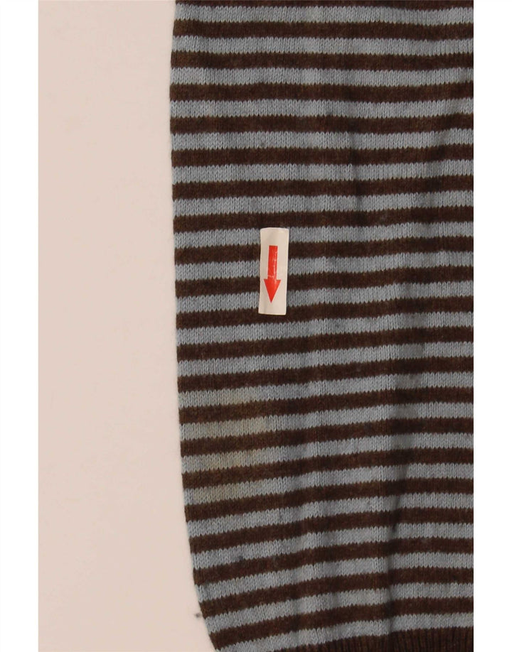 Gap Jersey con Cuello en V para Hombre Jersey Grande de algodón a Rayas marrón