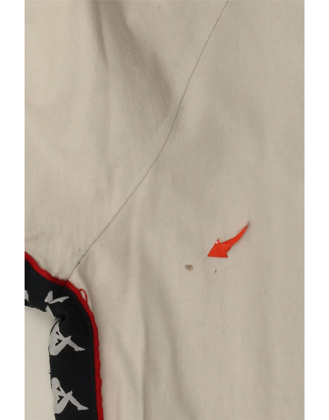 Kappa Hombre Camiseta Gráfica Top Pequeño De Algodón Blanco Roto