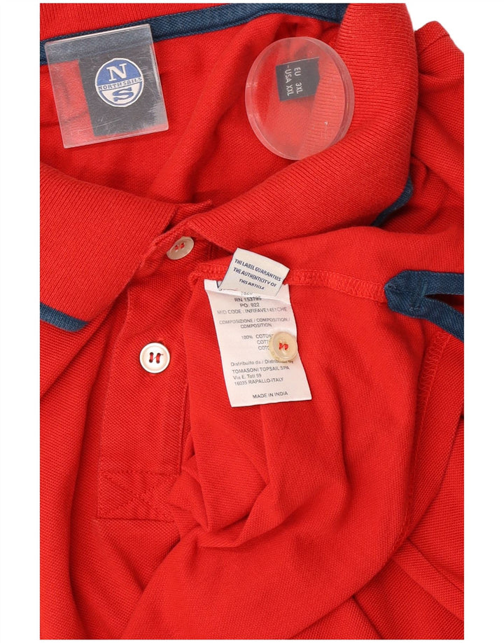 Polo North Sails Hombre 2XL Algodón Rojo