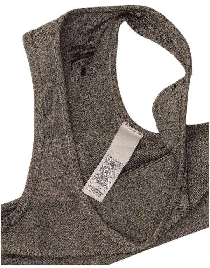 Top deportivo Nike Dri Fit para mujer XS Poliéster gris