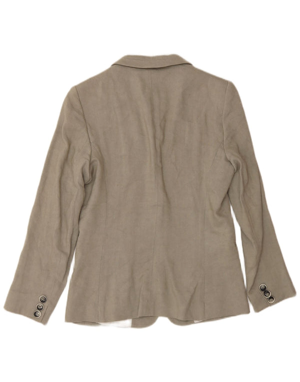 Massimo Dutti Chaqueta Blazer De 1 Botón Mujer EU 38 Small Beige Lino