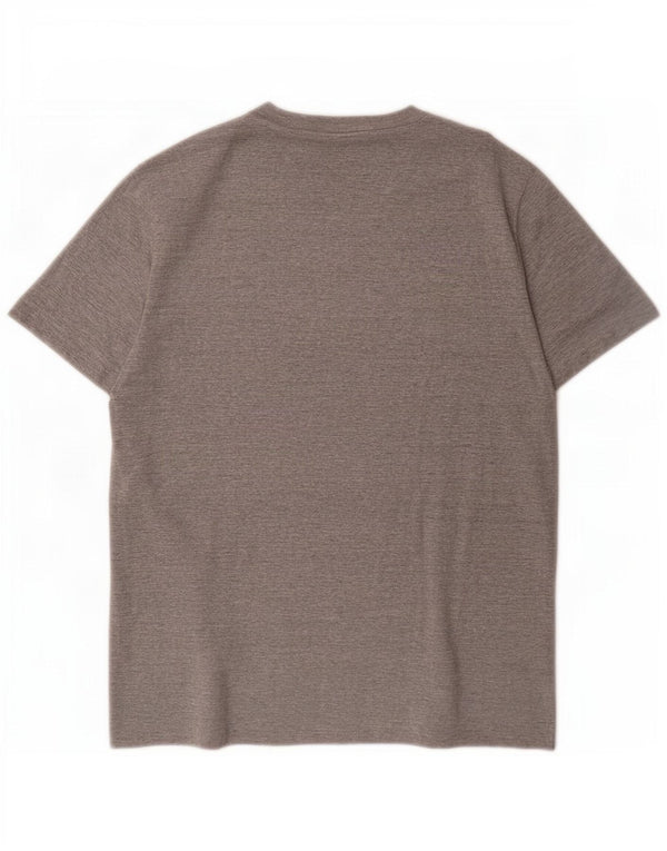 Diesel Hombre Camiseta Gráfica Top De Algodón Moteado Gris Medio