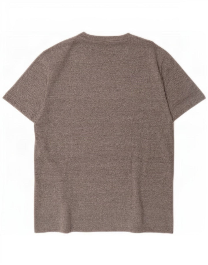 Diesel Hombre Camiseta Gráfica Top De Algodón Moteado Gris Medio