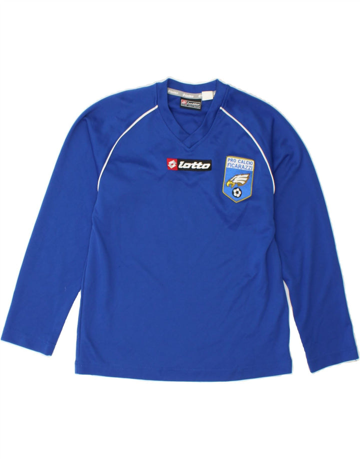 LOTTO Boys Top Long Sleeve 9-10 Years Small  Blue Polyester Vintage Lotto and Second-Hand Lotto from Messina Hembry 