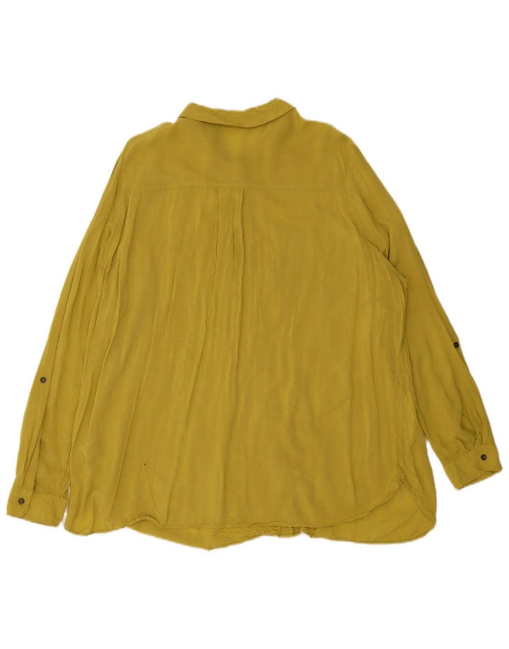 Marks & Spencer Blusa para mujer UK 20 2XL Viscosa amarilla