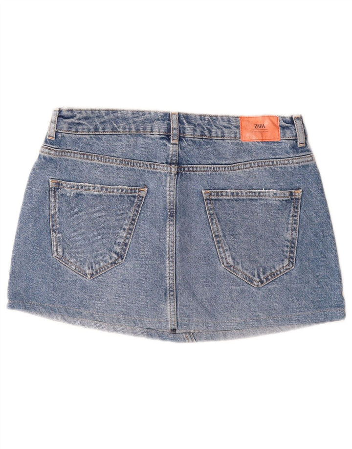 Zara Mujer Falda Vaquera Mediana W28 Azul