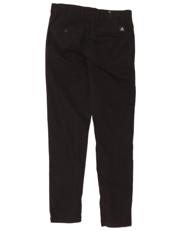 Zara Mens Slim Chino Pantalones EU 38 Small W30 L30 Algodón Negro